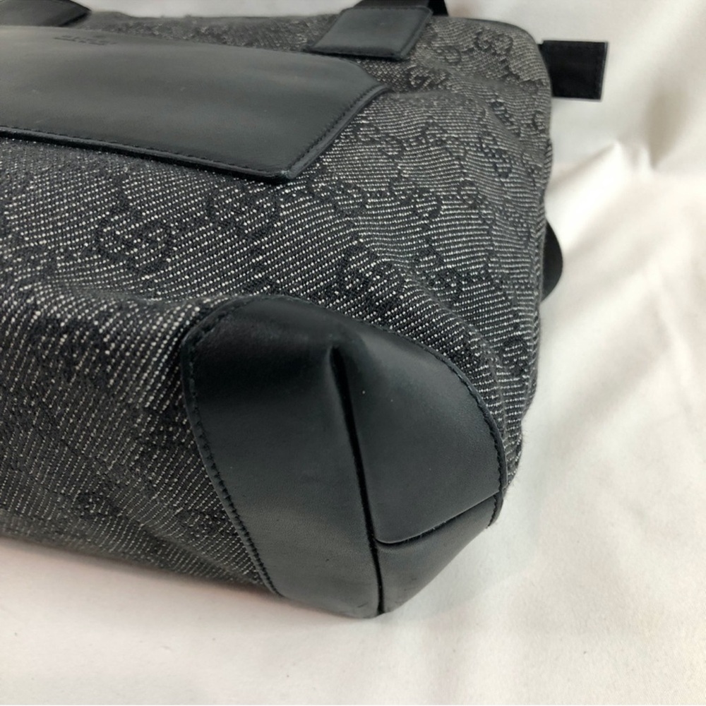 Gucci Black and Gray Monogram Tote - Picture 5 of 14